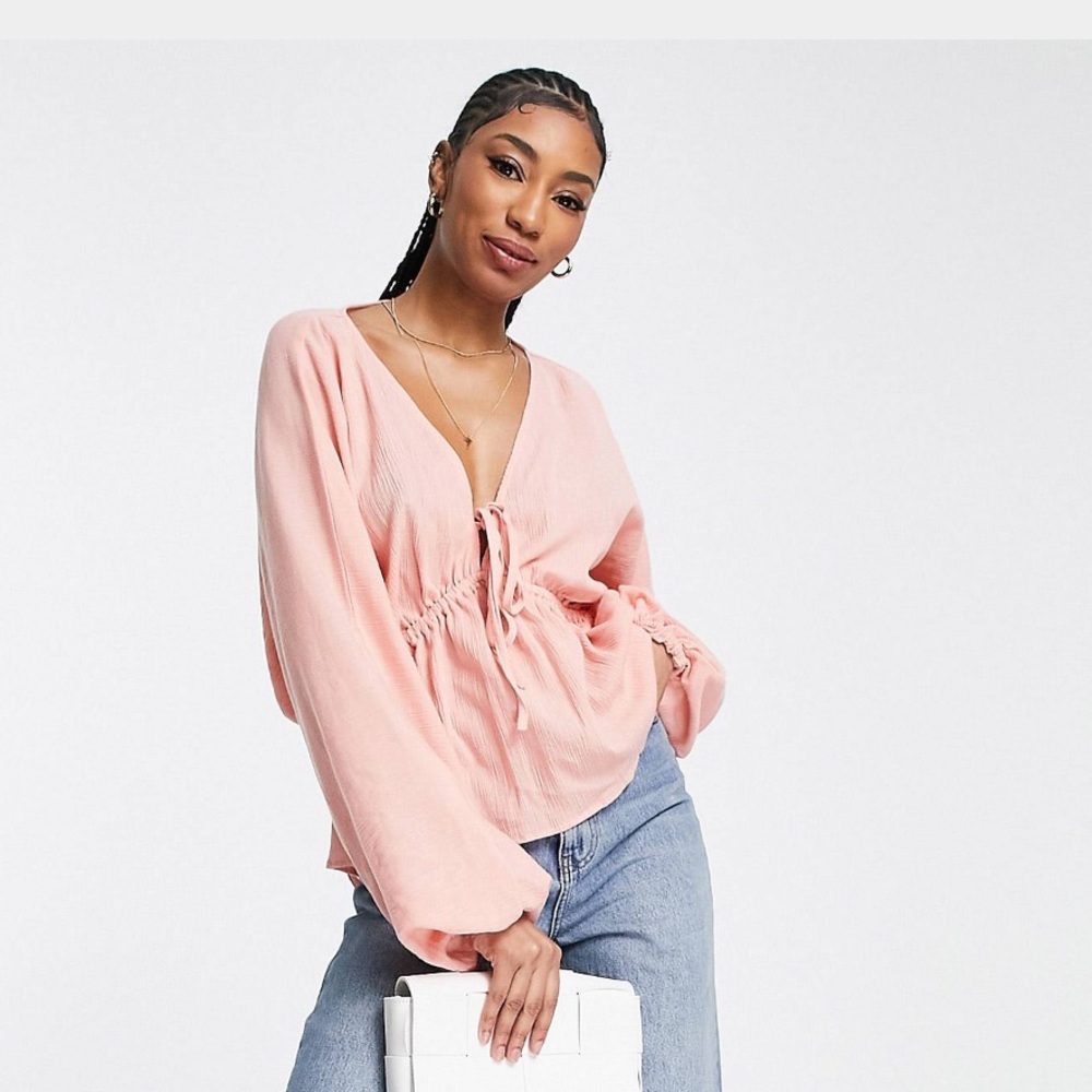 ASOS Design Drawstring Top - Picture 2 of 7